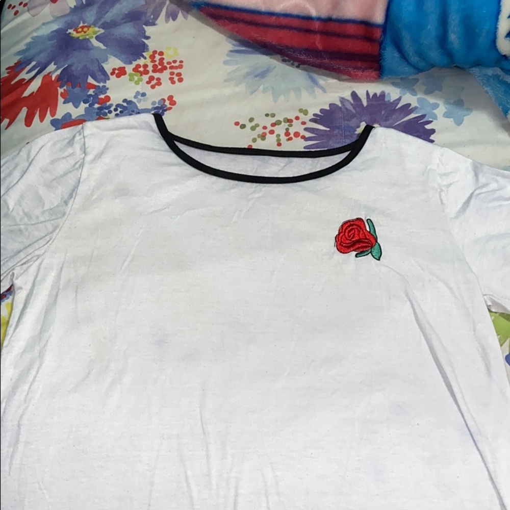 Flower white shirt